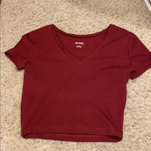 Maroon crop top